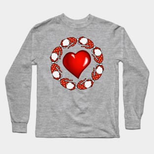 Love Gnome Valentines Day, Love Valentines Gnome Hearts Long Sleeve T-Shirt